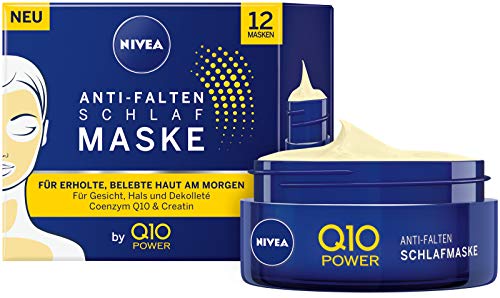 Nivea Q10 Power Antiarrugas antiarrugas en paquete de 1 unidad (1 x 50 ml), mascarilla facial reafirmante y nutritiva, cuidado facial fresco para una piel reparada y revitalizada por la mañana.