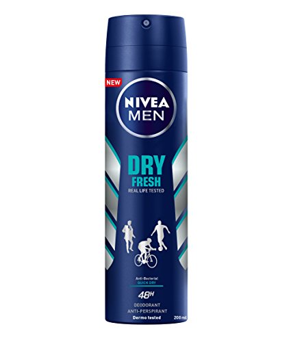 NIVEA Spray Dry Impact Men Fresh - Paquete de 12 x 200 ml - Total: 2.4 l