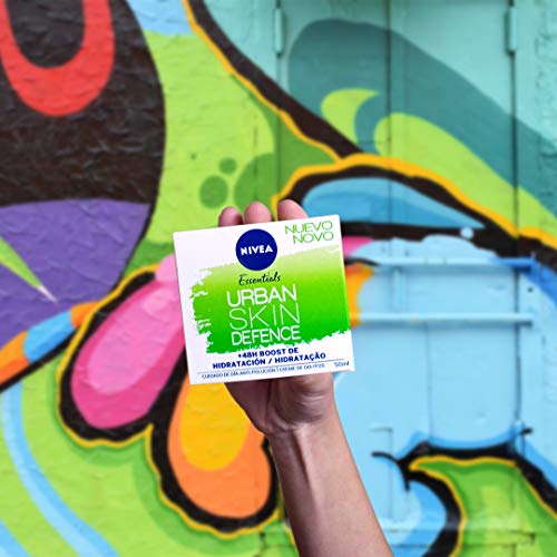 NIVEA Urban Skin Defence Cuidado de Día Anti-Polución en pack de 3 (3 x 50 ml), crema de día, crema facial antipolución, crema hidratante con protector solar 20