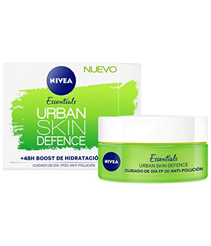 NIVEA Urban Skin Defence Cuidado de Día Anti-Polución en pack de 3 (3 x 50 ml), crema de día, crema facial antipolución, crema hidratante con protector solar 20