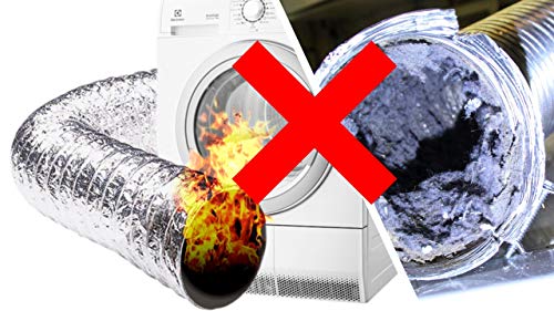 Noa Store Secadora de ropa pelusa Vent Trampa cepillo más limpio de gas de escape eléctrico de Prevención de Incendios - Hecho de acero inoxidable (paquete de 1)