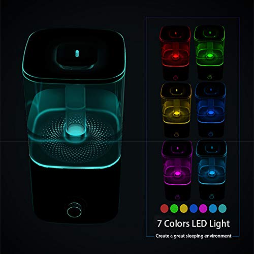 Nobebird 5.5L Humidificador Ultrasónico, Humidificador de Aire Silencioso de 360° Rotativo, Control Clásico Dial, Inducción automática, 7 Colores LED Luz para Hogar y Oficina