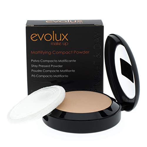 NOCHE Y DÍA EVOLUX BY NIGHT AND DAY Maquillaje Polvo Compacto Matificante, 12 gr, Pack de 1