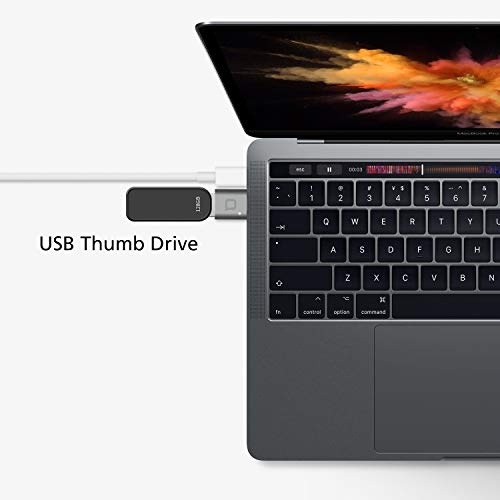 nonda Adaptador USB Tipo C a USB 3.0, Adaptador Thunderbolt 3 a USB de Aluminio con LED Indicador para MacBook Pro 2019/2018, MacBook Air 2018, Pixel 3, y más dispositivos de tipo C (Gris Espacial)
