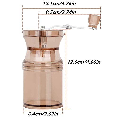 None Branded Molinillo de café Manual portátil - Molino de Granos de café de Mano con Rebabas de cerámica, Mini máquina de café para Viajes de Oficina al Aire Libre