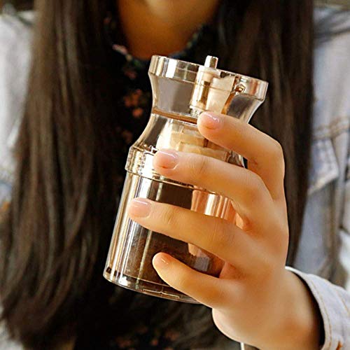 None Branded Molinillo de café Manual portátil - Molino de Granos de café de Mano con Rebabas de cerámica, Mini máquina de café para Viajes de Oficina al Aire Libre