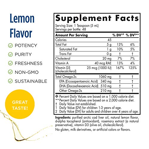 Nordic Naturals - Arctic-D Cod Liver Oil, 8 FL oz Liquid