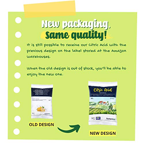 Nortembio Ácido Cítrico 4 Kg (8x500g). Polvo Anhidro, 100% Puro. para Producción Ecológica. E-Book Incluido.