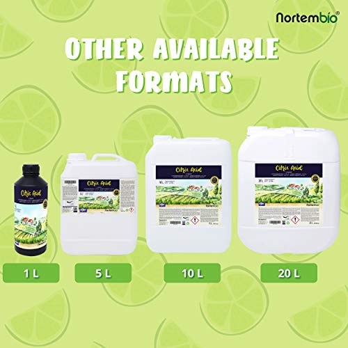 Nortembio Ácido Cítrico 4 Kg (8x500g). Polvo Anhidro, 100% Puro. para Producción Ecológica. E-Book Incluido.
