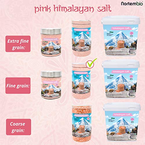 Nortembio Sal Rosa del Himalaya 1,4 Kg. Fina (1-2 mm). 100% Natural. Sin Refinar. Sin Conservantes. Extraída a Mano en Punjab, Pakistán.
