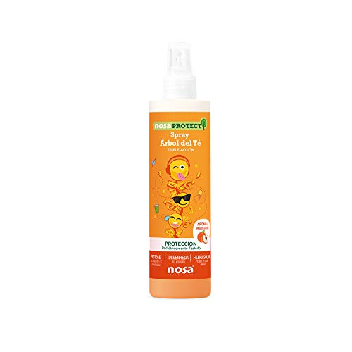 Nosaprotect, Spray triple acción Melocotón. Protección contra piojos. 250 ml.