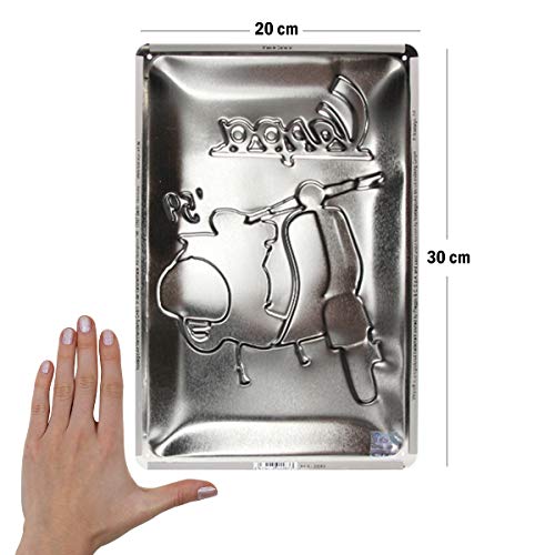 Nostalgic-Art Cartel de Chapa Retro Vespa – The Italian Classic – Idea de Regalo para los Fans de Las Scooters, metálico, Diseño Vintage, 20 x 30 cm