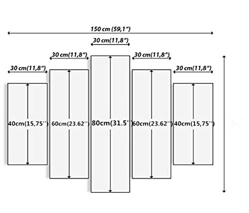 Not applicable Cuadro en Lienzo 5 Partes Arte en Lienzo Arte Moderno Lienzo Regreso al Futuro Tema de OVNI Alien Ready to Hang Wall Art Custom Sin Marco PANDAFF