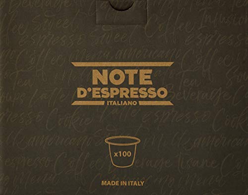 Note D'Espresso Cápsulas de Café de Colombia exclusivamente compatibles con cafeteras Nespresso* 100 Unidades de 5.6 g, Total: 560 g