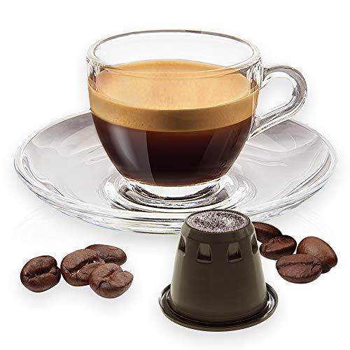 Note D'Espresso - Cápsulas de café "Deciso" exclusivamente compatibles con cafeteras Nespresso*, 5,6 g (caja de 100 unidades)