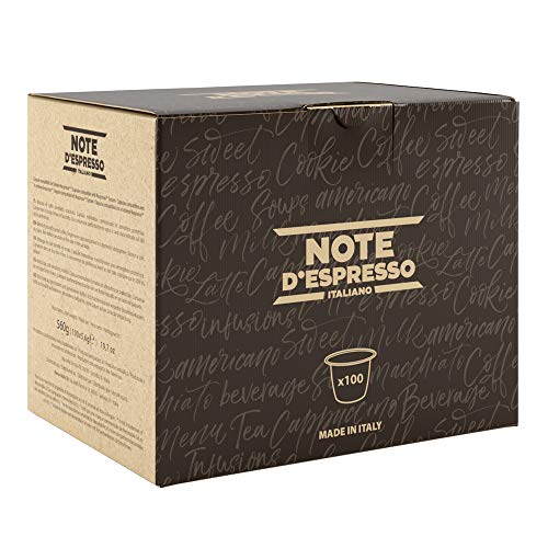 Note D'Espresso - Cápsulas de café "Deciso" exclusivamente compatibles con cafeteras Nespresso*, 5,6 g (caja de 100 unidades)
