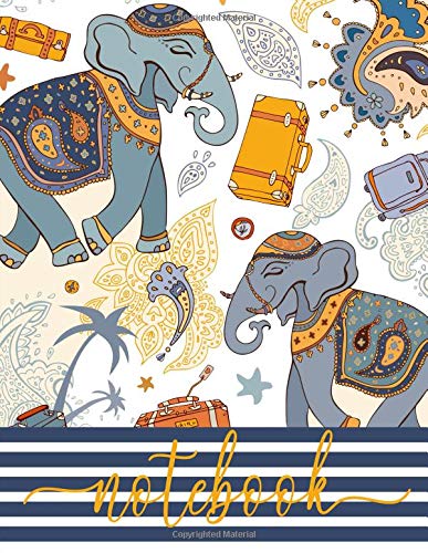 NOTEBOOK: Elephant College Ruled lined Journal for Students, College and Graduation