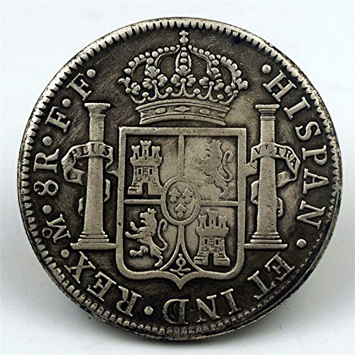 nouler Moneda Conmemorativa de la Moneda Antigua del Dólar de Plata de España 1807 Moneda Conmemorativa de la Moneda Conmemorativa de Carlos IV,Moneda conmemor,Un tamaño