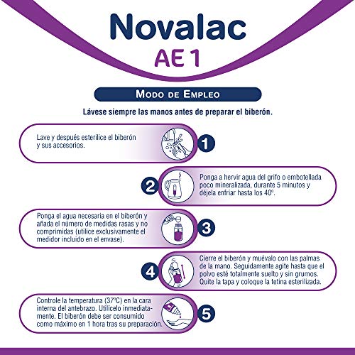 NOVALAC AE 1 Antiestreñimiento,  leche infantil para lactantes 800G