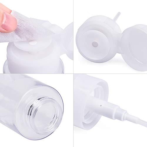 Noverlife - Lote de 2 botellas dispensadoras de 100 ml, para manicura de uñas de arte de uñas, botellas de viaje, loción cosmética para cara, envases de tóner facial