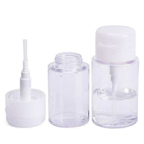 Noverlife - Lote de 2 botellas dispensadoras de 100 ml, para manicura de uñas de arte de uñas, botellas de viaje, loción cosmética para cara, envases de tóner facial