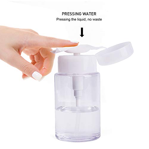 Noverlife - Lote de 2 botellas dispensadoras de 100 ml, para manicura de uñas de arte de uñas, botellas de viaje, loción cosmética para cara, envases de tóner facial