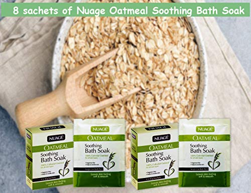Nuage Avena Calmante Baño para Bebé, Picazón, Piel Seca o Sensible, Alivio de la Piel – 8 Sachets