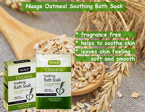 Nuage Avena Calmante Baño para Bebé, Picazón, Piel Seca o Sensible, Alivio de la Piel – 8 Sachets