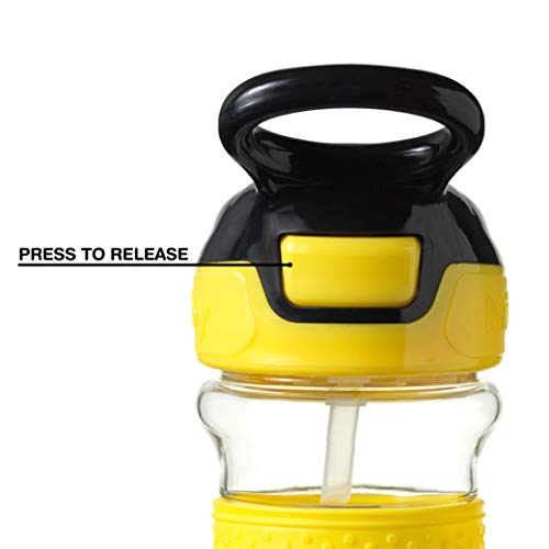 Nuby Capitán Quench Active Bebé Taza 360 ml, Amarillo (Yellow Emoji)