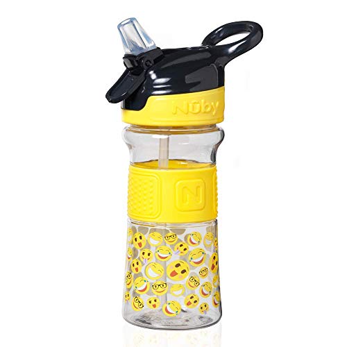 Nuby Capitán Quench Active Bebé Taza 360 ml, Amarillo (Yellow Emoji)