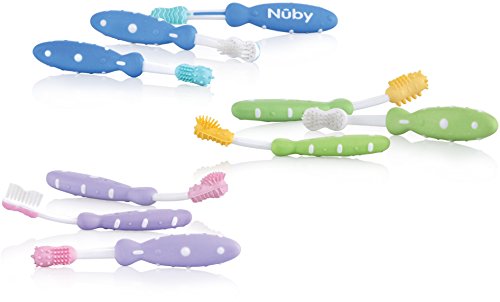 Nûby ID754 - Juego 3 cepillos de dientes (surtido)