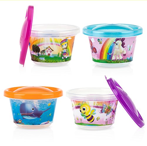 Nuby ID94044 - Set 4 de recipientes herméticos