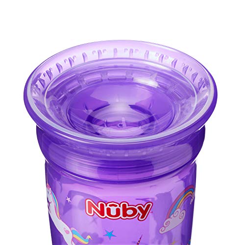 Nuby No derrames taza de 360 grados, Maxi, pack de 2 [colores surtidos]