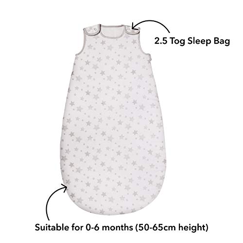 Nuby Saco de dormir para bebés de 0 a 6 meses, diseño de estrellas