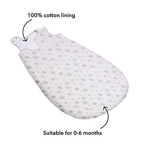 Nuby Saco de dormir para bebés de 0 a 6 meses, diseño de estrellas
