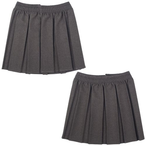 Nueva OU falda plisada para niñas con cintura elástica de uniforme escolar tallas de 2 a 17 años.