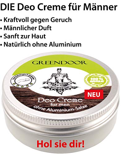 NUEVO, 10% Más Contenido, mismo Precio: Greendoor Desodorante Crema 50ml - sin sales de aluminio, conservantes, vegan, alcohol, Experimentos con animales - Cosmética natural Directo del Fabricante