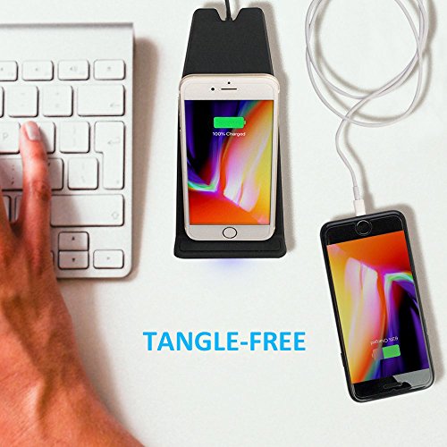 [Nuevo Version] iVoler Cargador Inalámbrico Rápido,[2 Bobinas] Soporte de Carga Inalámbrico Qi Wireless Quick Charger QC 2.0 Carga Rápida 10W y Estándar 5W para Móviles y Todos los dispositivos con Qi
