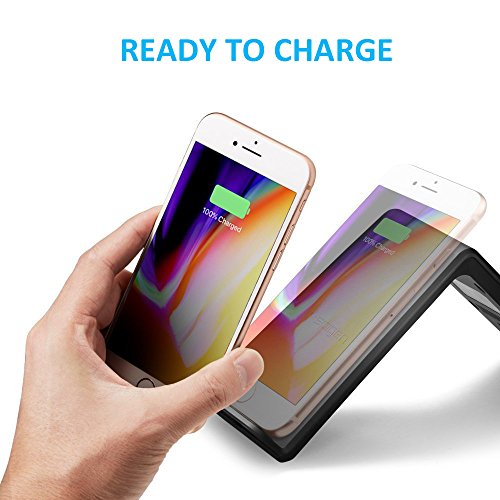 [Nuevo Version] iVoler Cargador Inalámbrico Rápido,[2 Bobinas] Soporte de Carga Inalámbrico Qi Wireless Quick Charger QC 2.0 Carga Rápida 10W y Estándar 5W para Móviles y Todos los dispositivos con Qi