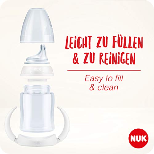 NUK 10215268 Disney Mickey Mouse First Choice - Biberón con boquilla (a partir de 6 meses, sin BPA, 150 ml) gris gris