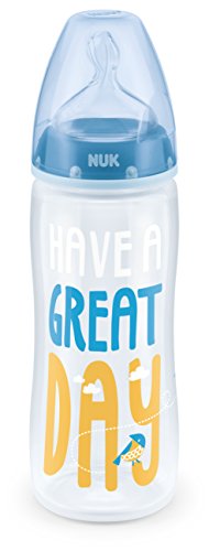NUK 10216145 Biberón Tetina Silicona, 360 ml, Surtido:Colores Aleatorios