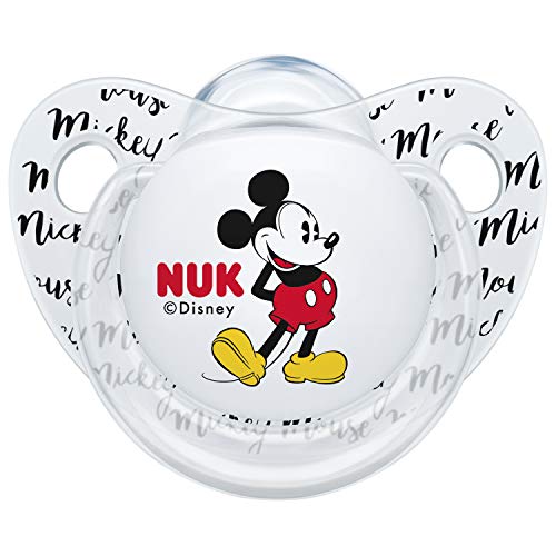 NUK Disney Baby Dummies | 0-6 meses | Soothers de silicona | Sin BPA | Mickey y Minnie Mouse | 2 unidades