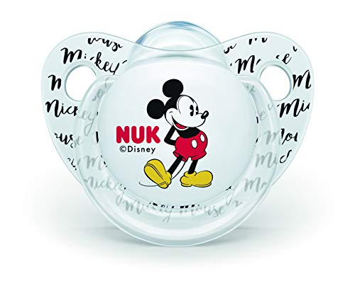 NUK Disney Baby Dummies | 0-6 meses | Soothers de silicona | Sin BPA | Mickey y Minnie Mouse | 2 unidades