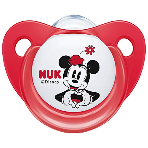 NUK Disney Baby Dummies | 0-6 meses | Soothers de silicona | Sin BPA | Mickey y Minnie Mouse | 2 unidades