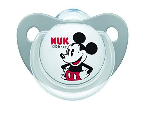 NUK Disney Baby Dummies | 0-6 meses | Soothers de silicona | Sin BPA | Mickey y Minnie Mouse | 2 unidades