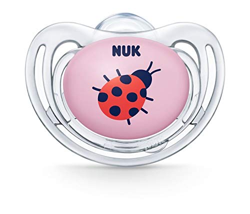 Nuk Freestyle - Chupete con anillo y caja para chupete Rosa.