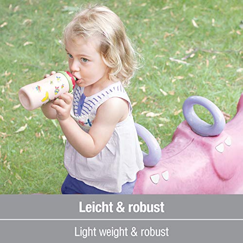 NUK Junior Cup taza aprendizaje, boquilla retráctil con clip y tapa protectora, sin-BPA, 300 ml, azul