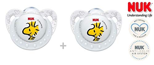 NUK"PEANUTS SNOOPY" - 1x Anatomical Silicone Pacifiers Soothers Dummies/WHITE YE(6-18m)