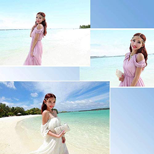 Nuluxi Cadena de Cabeza Turquesa para Niñas Metal Joyas para el Pelo con Borlas Turquesa Metal Diadema para Mujeres Diseño Unique y Moderno Accesorios para el Cabello para Mujeres y Niñas (4 Piezas)