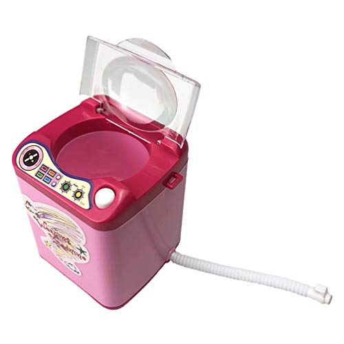 NUOBESTY Mini Lavadora Juguete Esponja de Maquillaje Lavadora Juego de Simulación Juguete de Limpieza para Niños Niños Pequeños Niños